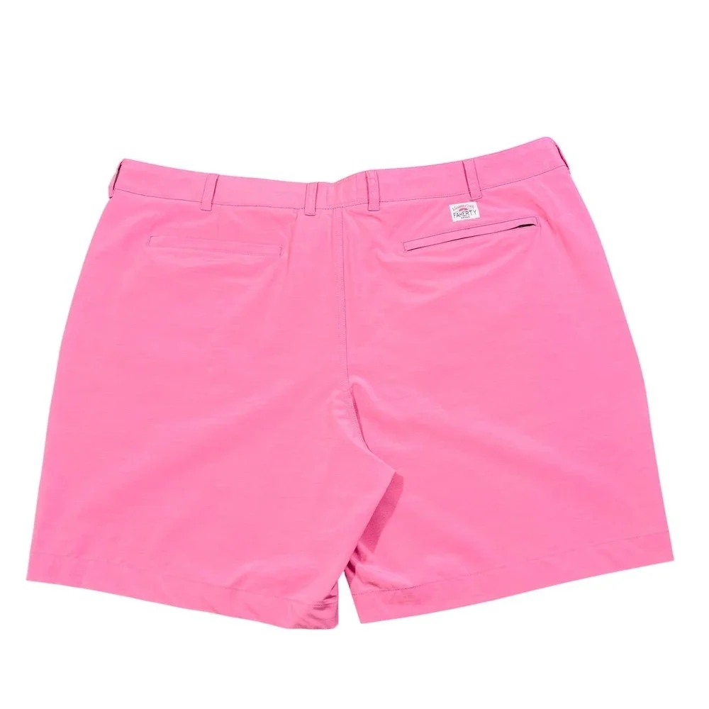 Faherty Mens All Day Shorts Mauve Pink Stretch Drawstrings Casual Walking Sz 46